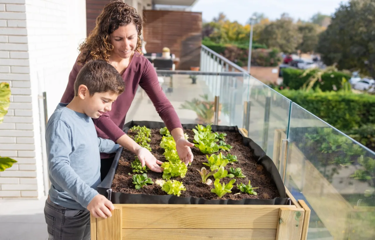 balcony raised garden bed