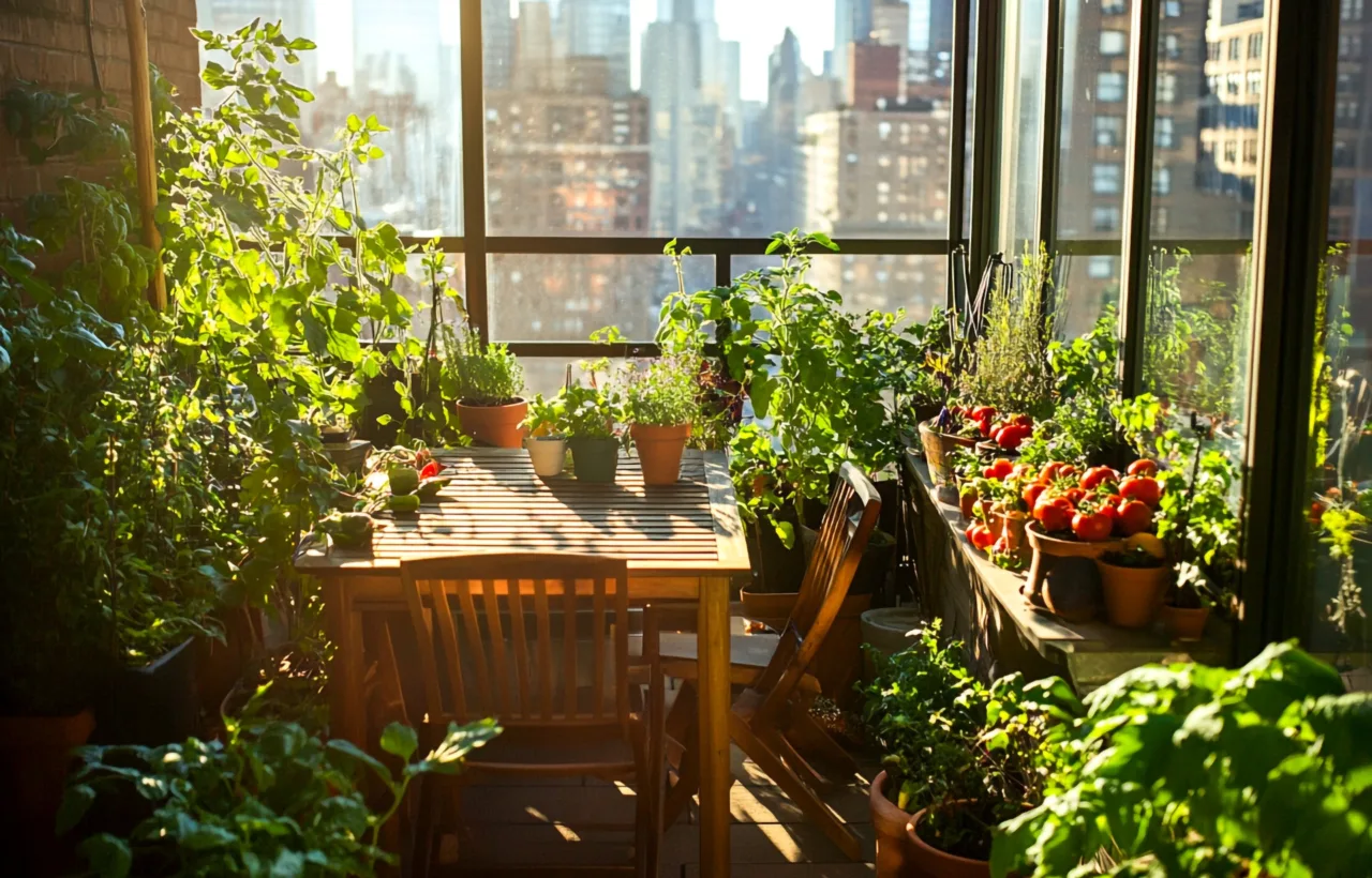 balcony tomato garden